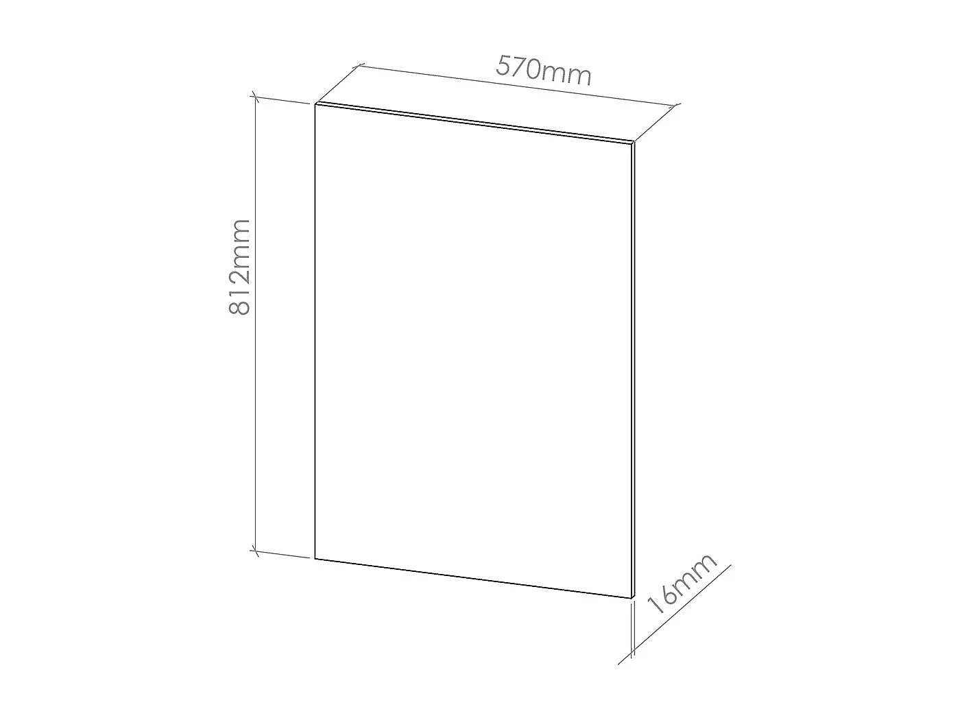 Panneaux latéraux pour le meuble bas blanc 57x1.6x81.2 r-line