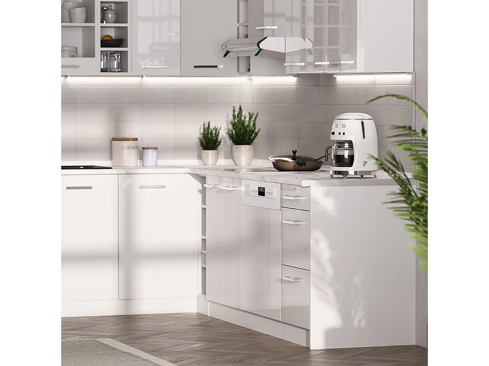 Panneaux latéraux pour le meuble bas blanc 57x1.6x81.2 r-line