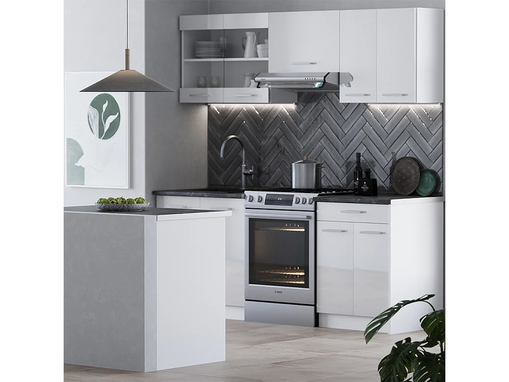 Panneaux latéraux pour le meuble bas blanc 57x1.6x81.2 r-line