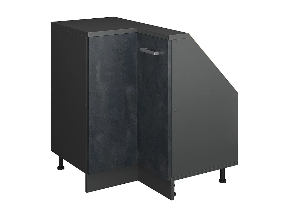 Meuble de cuisine dangle pour combles béton noir 75.6x75.6x81.6 r-line