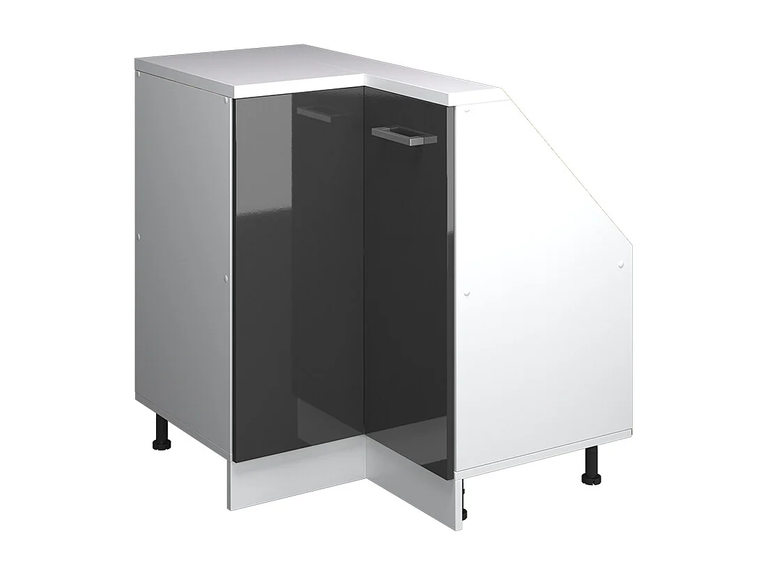 Meuble de cuisine dangle pour combles anthracite haute brillance 75.6x75.6x81.6 r-line