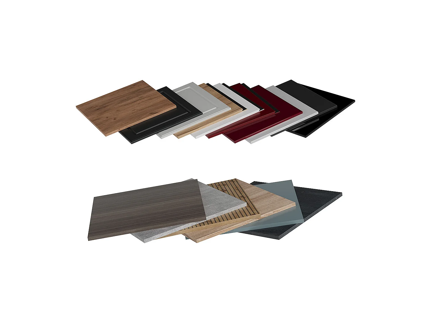 Façade de cuisine bleu-gris 59.6x1.6x88.4 r-line