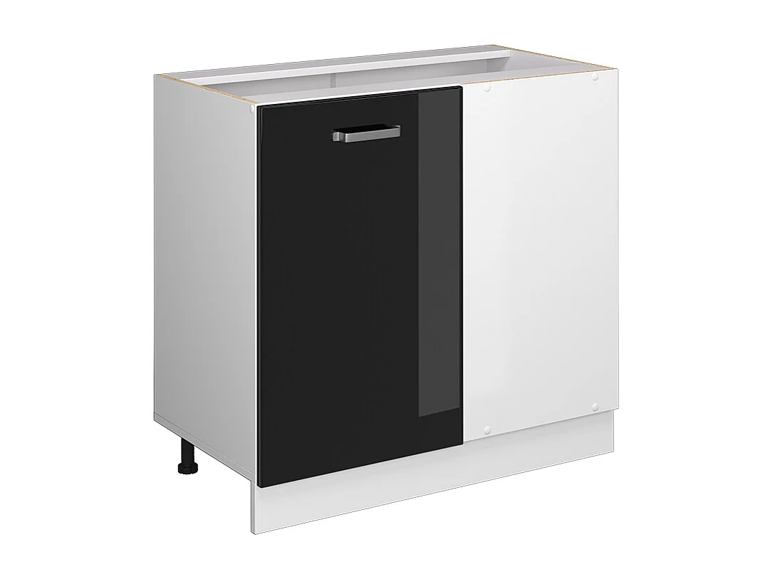 Façade de cuisine noir haute brillance 46x1.6x71.6 r-line