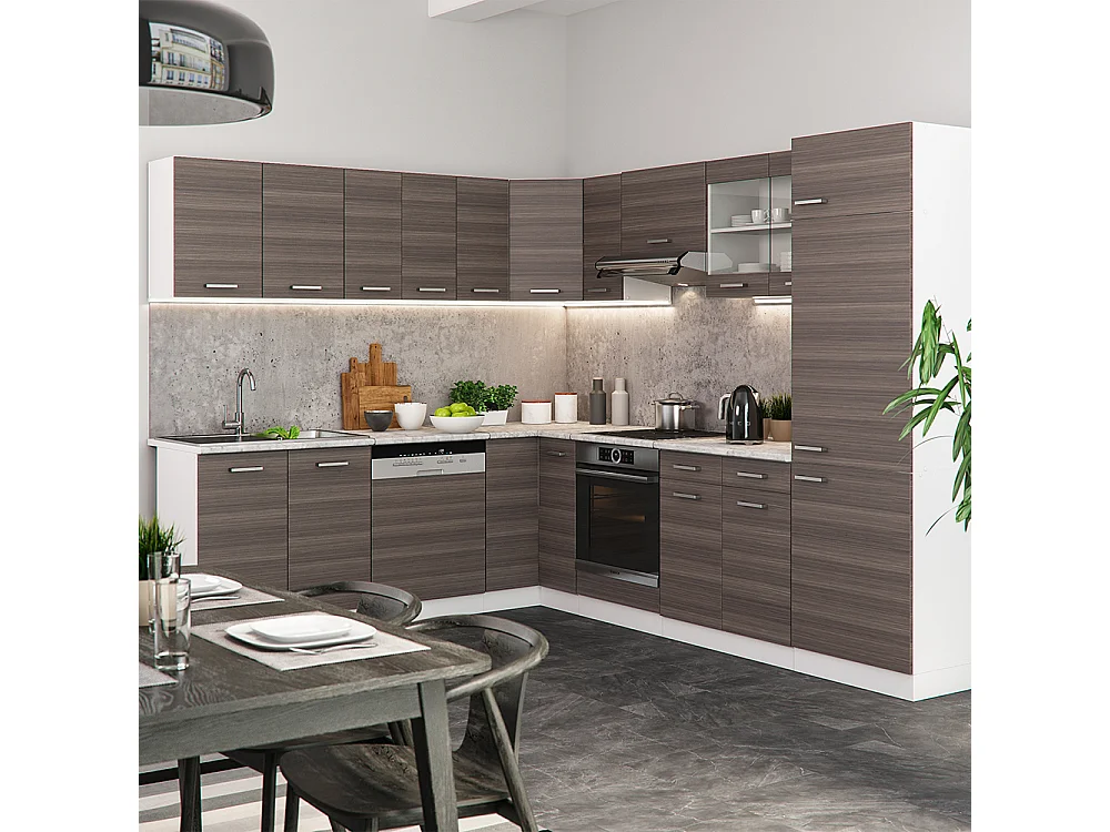 Meuble de cuisine dangle pour combles gris noble 75.6x75.6x81.6 r-line