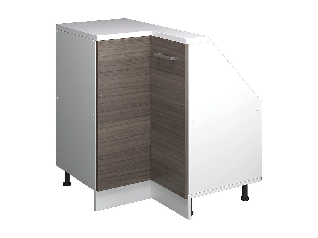 Corner kitchen cabinet for sloping roofs noble gray 75.6x75.6x81.6 r-line