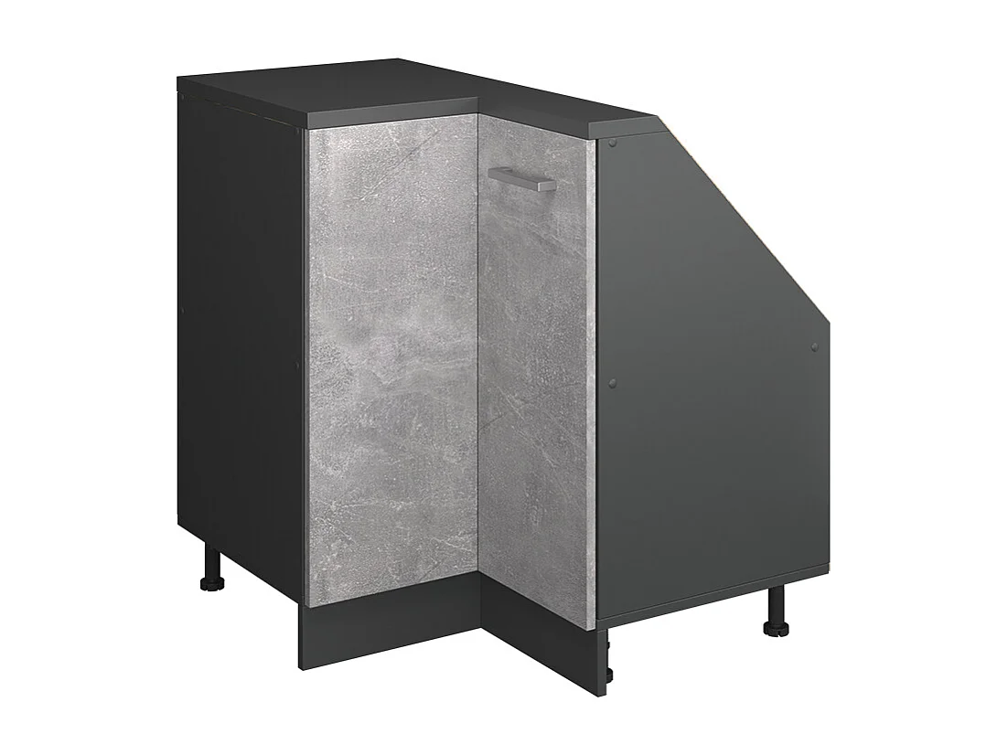 Meuble de cuisine dangle pour combles béton 75.6x75.6x81.6 r-line