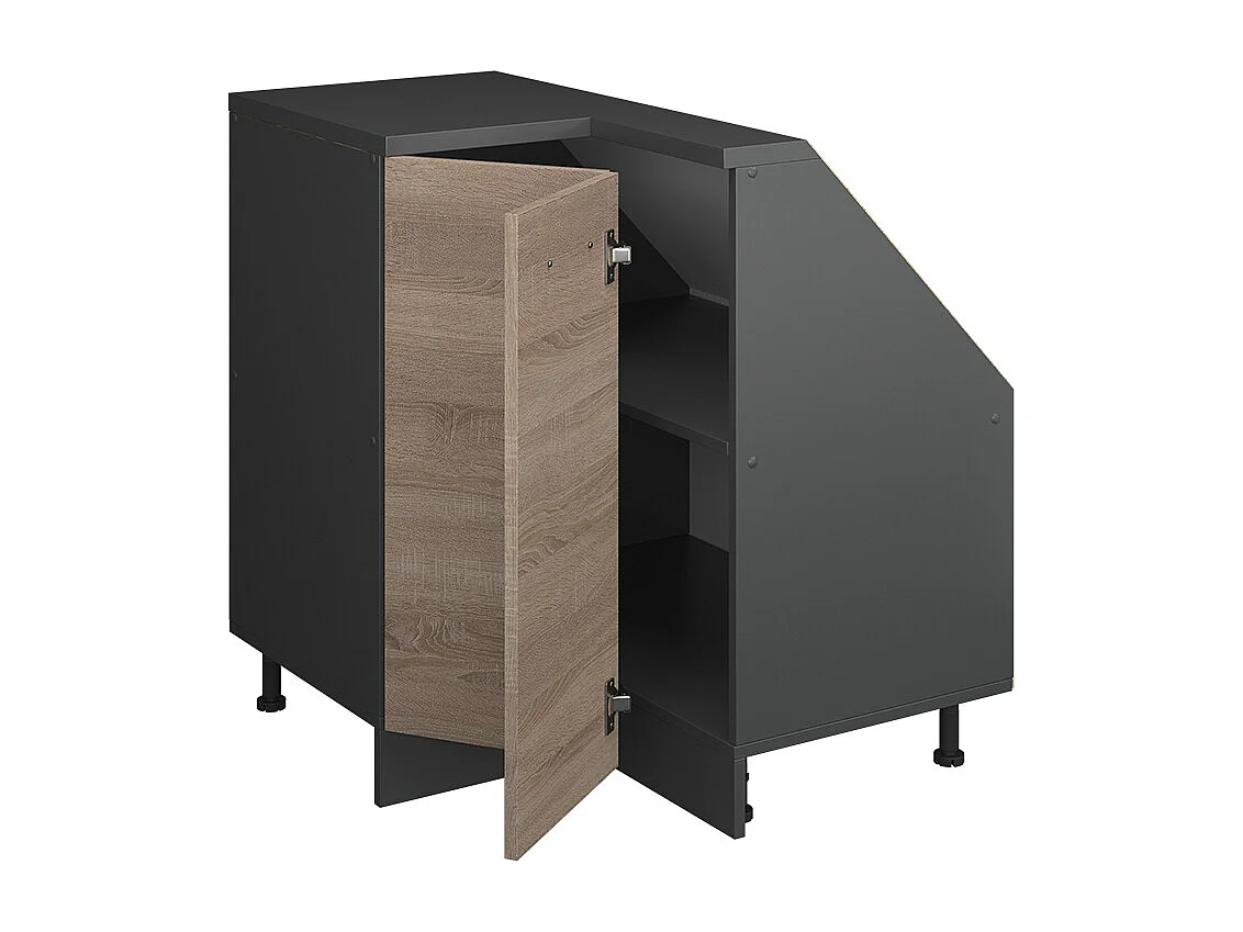 Vinkelskåp för sluttande tak sonoma 75.6x75.6x81.6 r-line