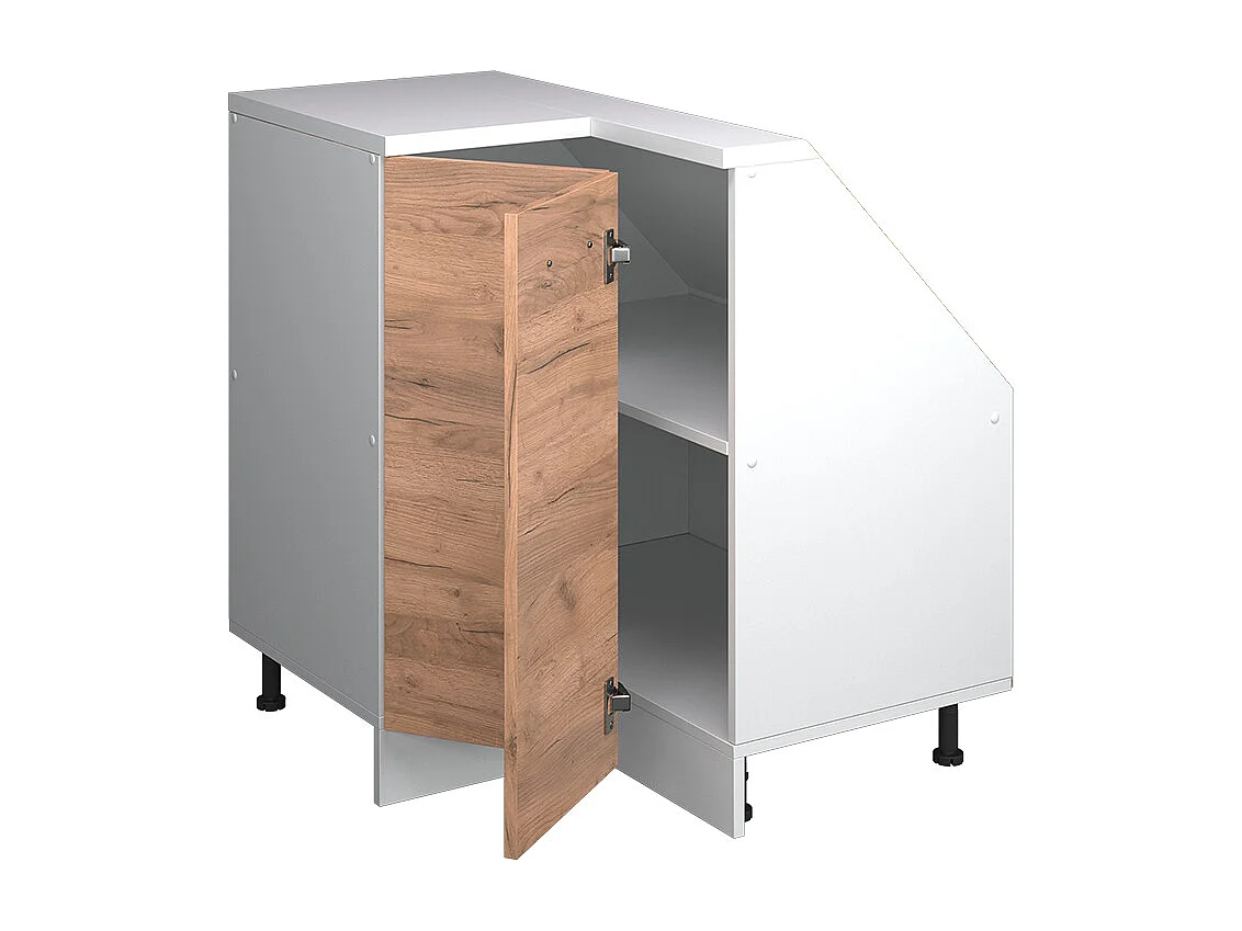 Corner kitchen cabinet for sloping roofs gold power oak 75.6x75.6x81.6 r-line