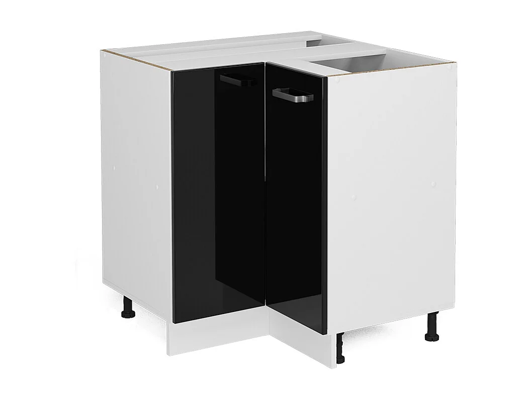 Façade de cuisine noir haute brillance 59.2x1.6x71.3 r-line