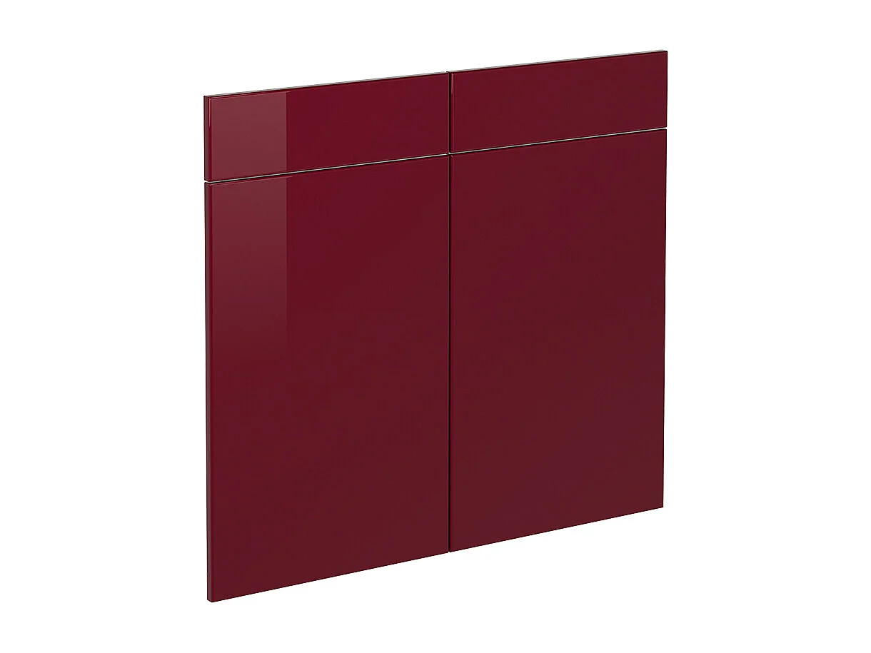 Façade de cuisine rouge brillant 79.2x1.6x70.8 r-line