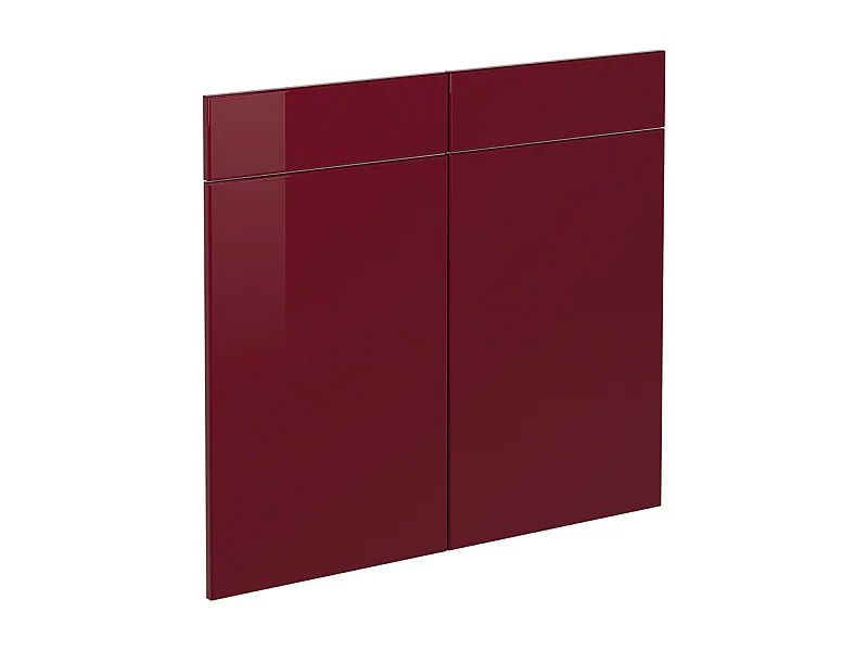 Façade de cuisine rouge brillant 79.2x1.6x70.8 r-line