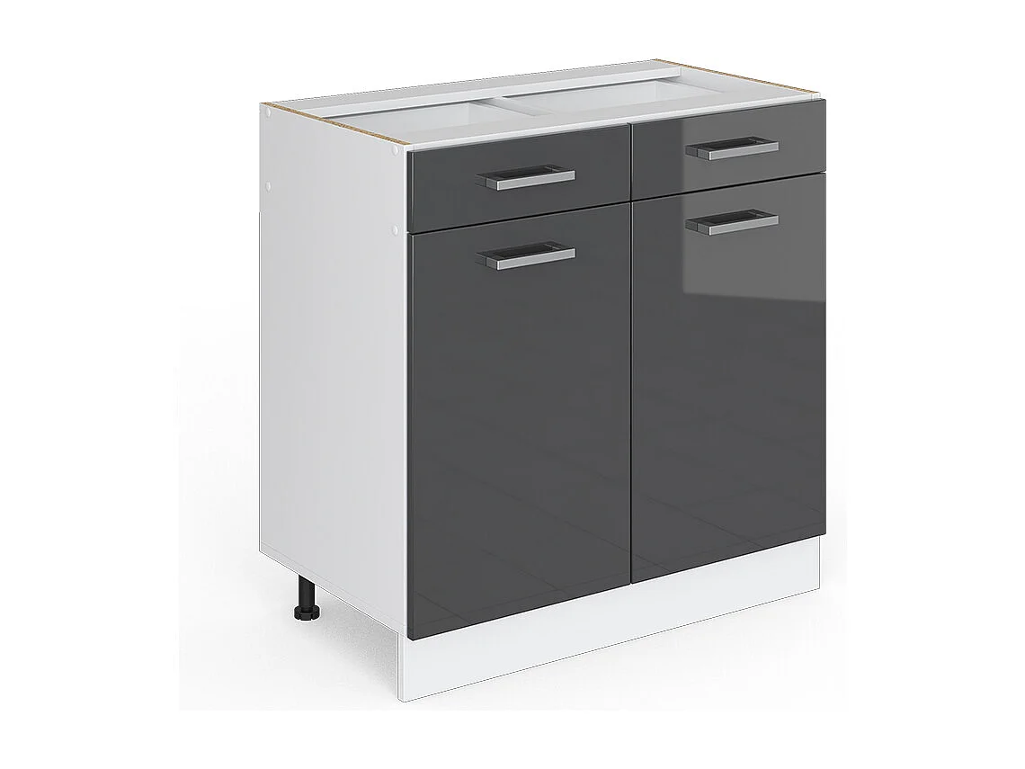 Façade de cuisine anthracite haute brillance 79.2x1.6x70.8 r-line