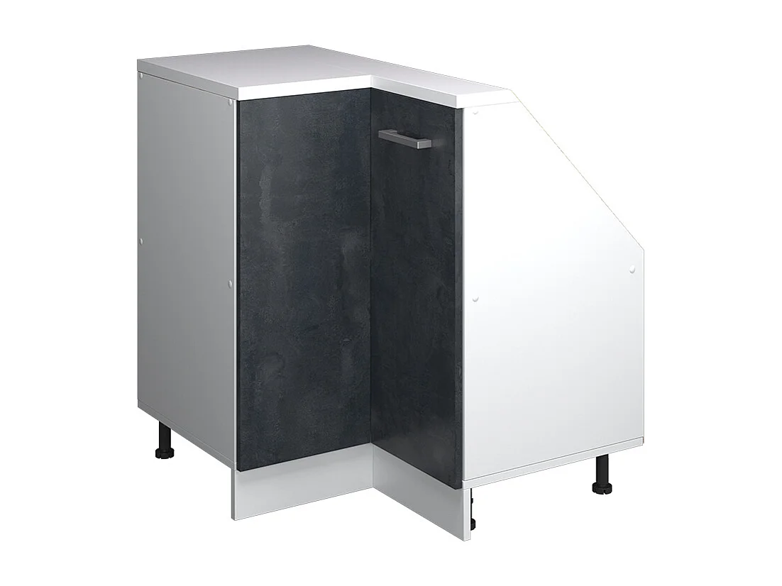 Meuble de cuisine dangle pour combles béton noir 75.6x75.6x81.6 r-line