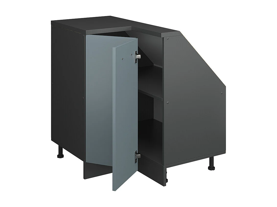 Meuble de cuisine dangle pour combles bleu-gris 75.6x75.6x81.6 r-line