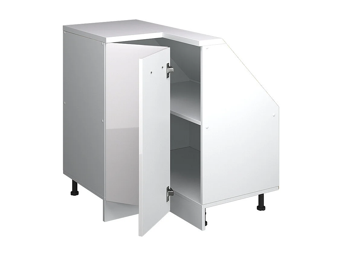 Meuble de cuisine dangle pour combles blanc haute brillance 75.6x75.6x81.6 r-line