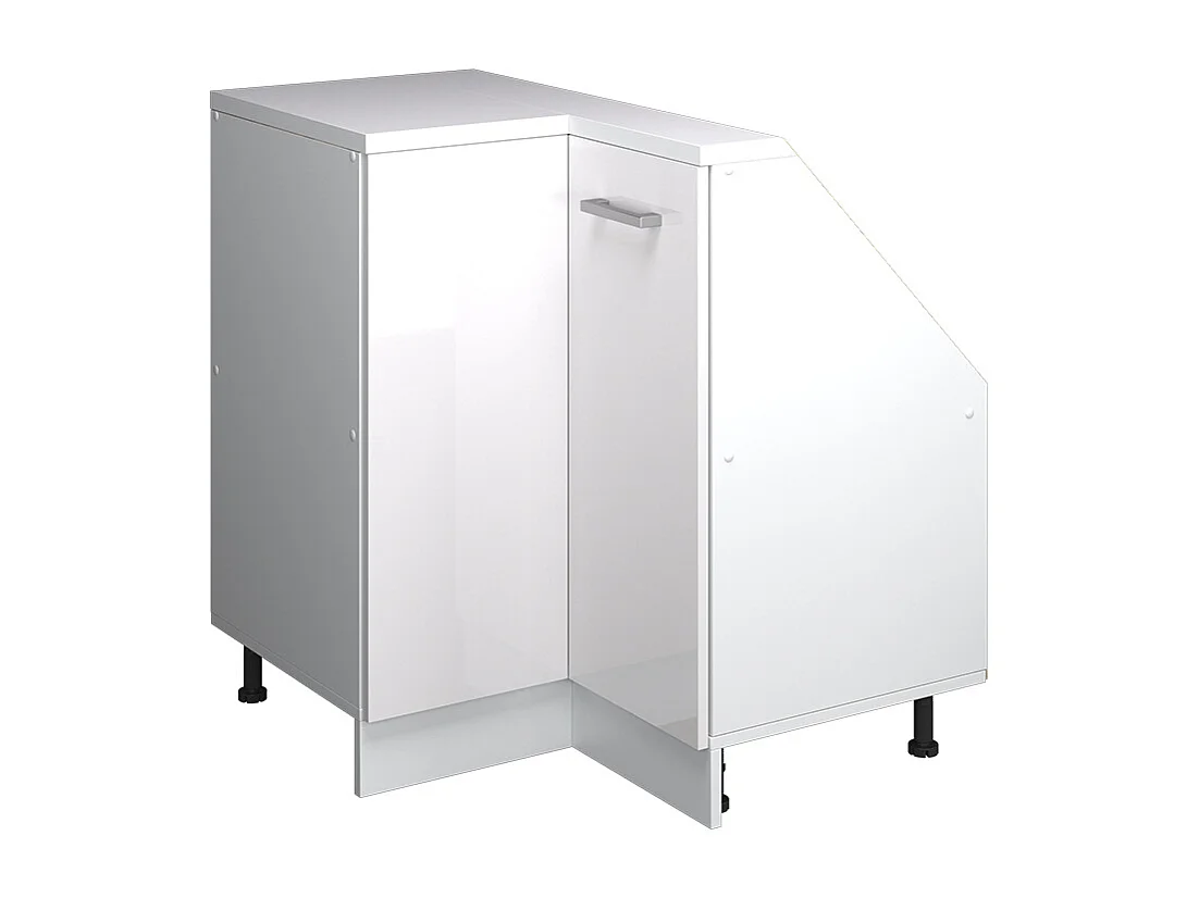 Vinkelskåp för sluttande tak vit högblank 75.6x75.6x81.6 r-line