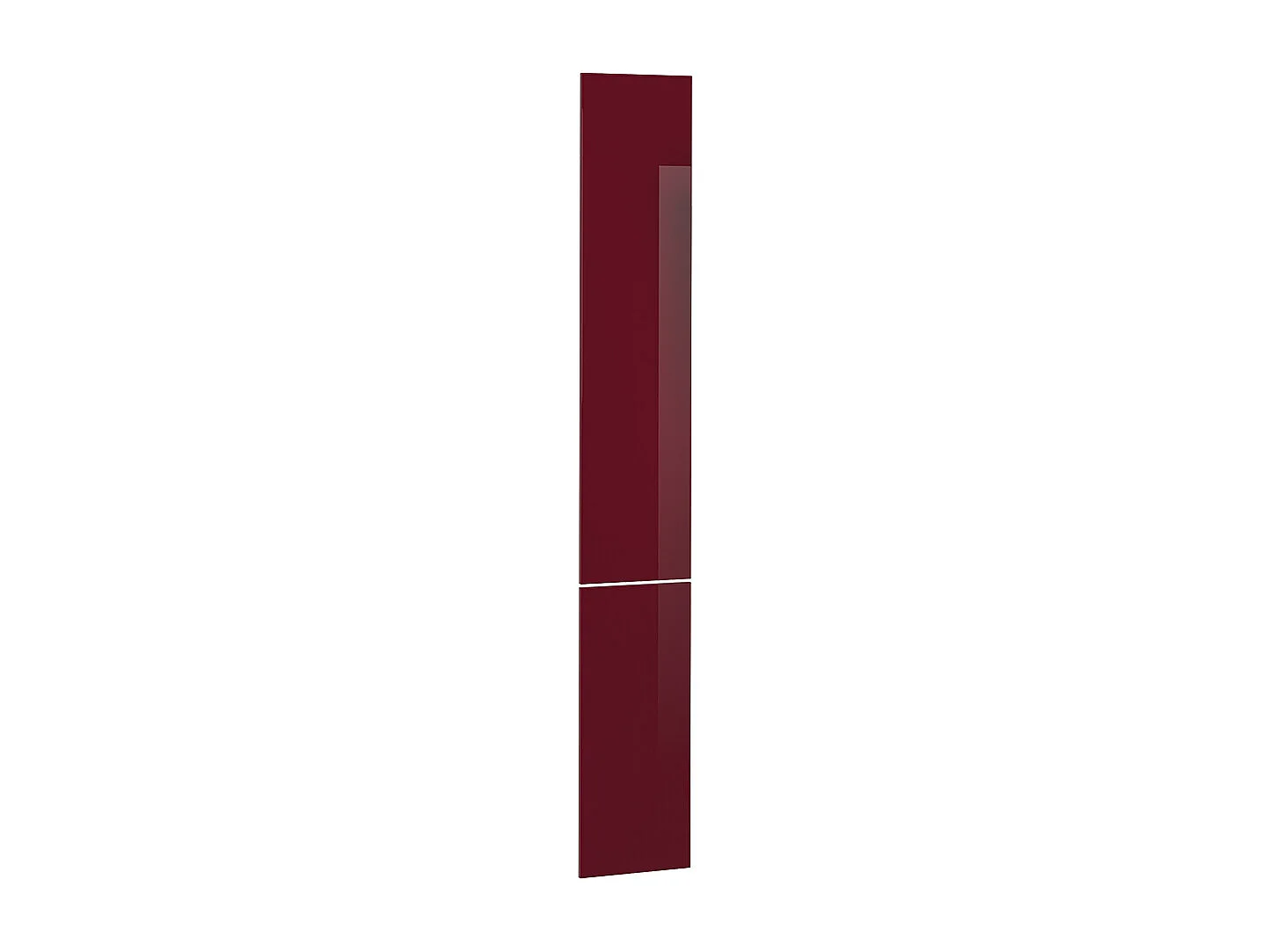 Façade de cuisine rouge brillant 29.6x1.6x196 r-line