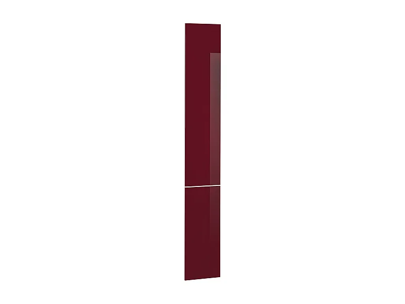 Façade de cuisine rouge brillant 29.6x1.6x196 r-line