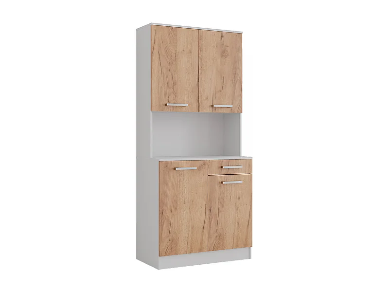 Bufet kuchenny biały/złoty dąb 83.6x46x188.5 raul