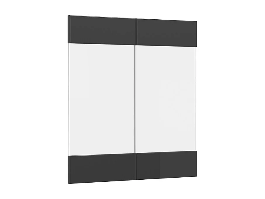 Façade de cuisine anthracite haute brillance 59.2x1.6x59 r-line