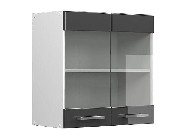 Façade de cuisine anthracite haute brillance 59.2x1.6x59 r-line