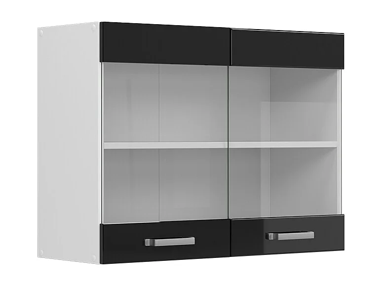 Façade de cuisine noir haute brillance 79.2x1.6x59 r-line