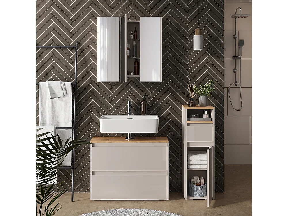 Badmöbel-Set cashmere/artisan 30.2x30x96.3 majest