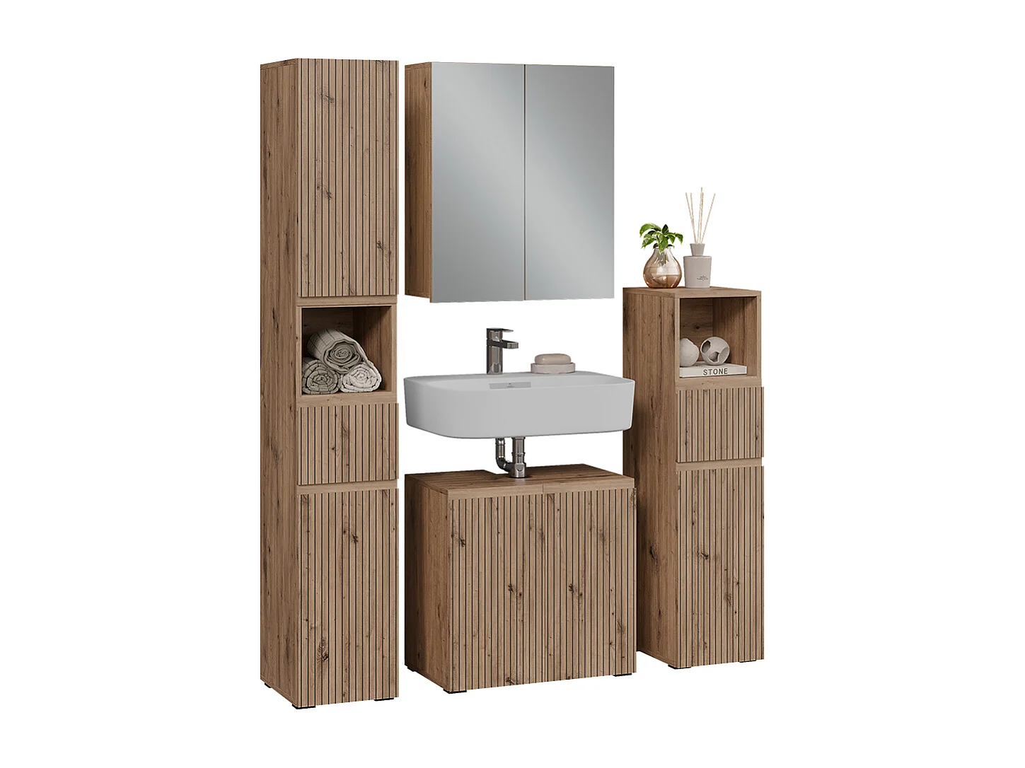 Bathroom furniture set artisan 60x35x58 takumi