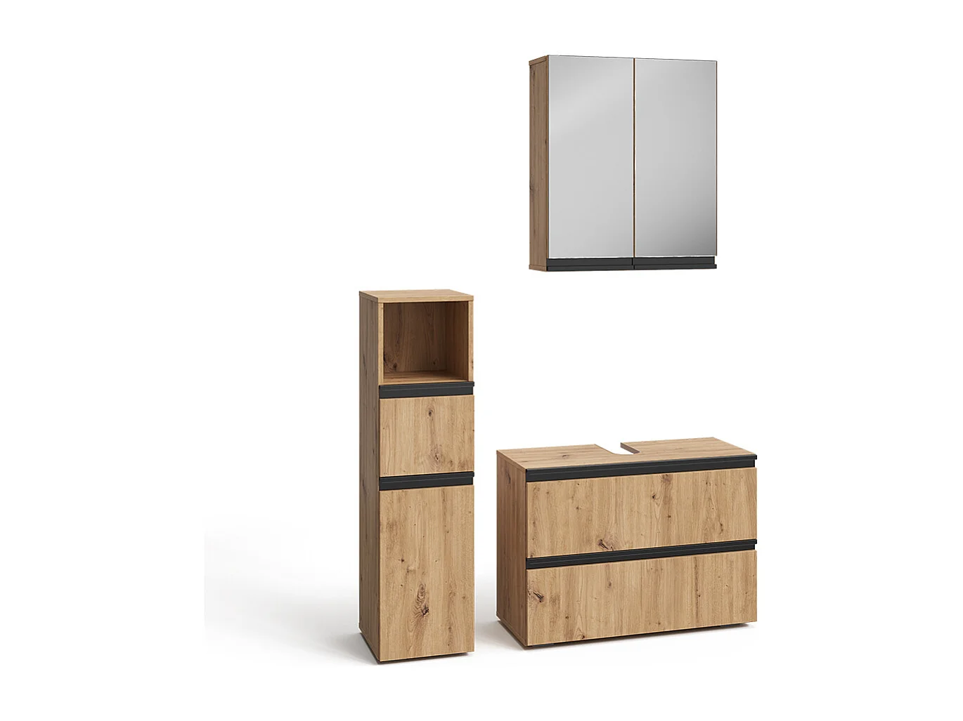 Zestaw mebli łazienkowych rzemieślnik 80x35x112.6 torren