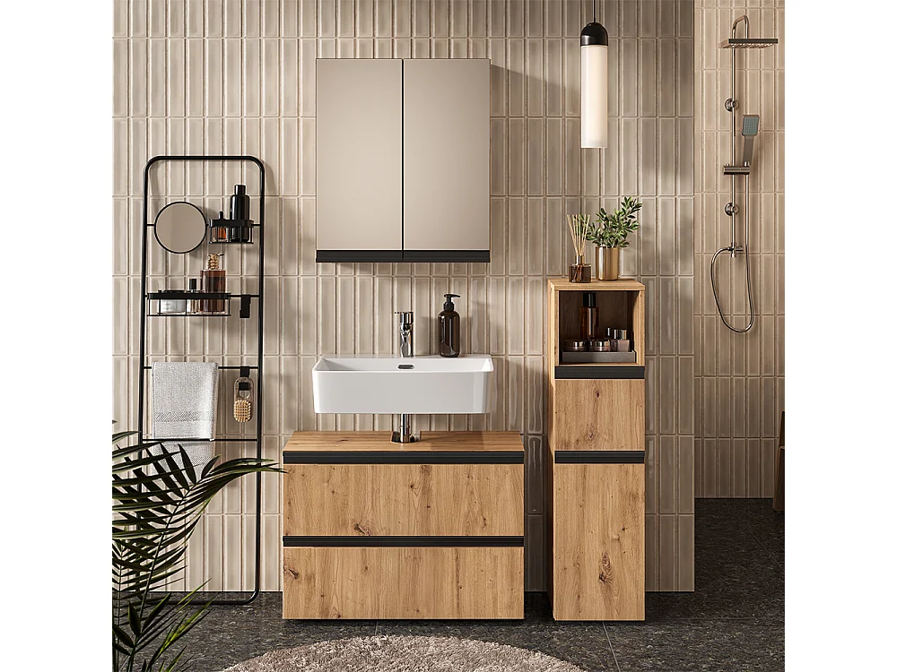 Zestaw mebli łazienkowych rzemieślnik 80x35x112.6 torren