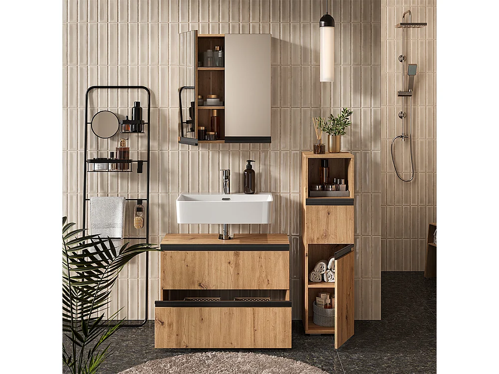 Zestaw mebli łazienkowych rzemieślnik 80x35x112.6 torren