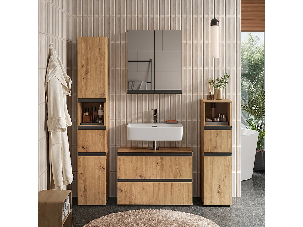 Zestaw mebli łazienkowych rzemieślnik 80x35x112.6 torren