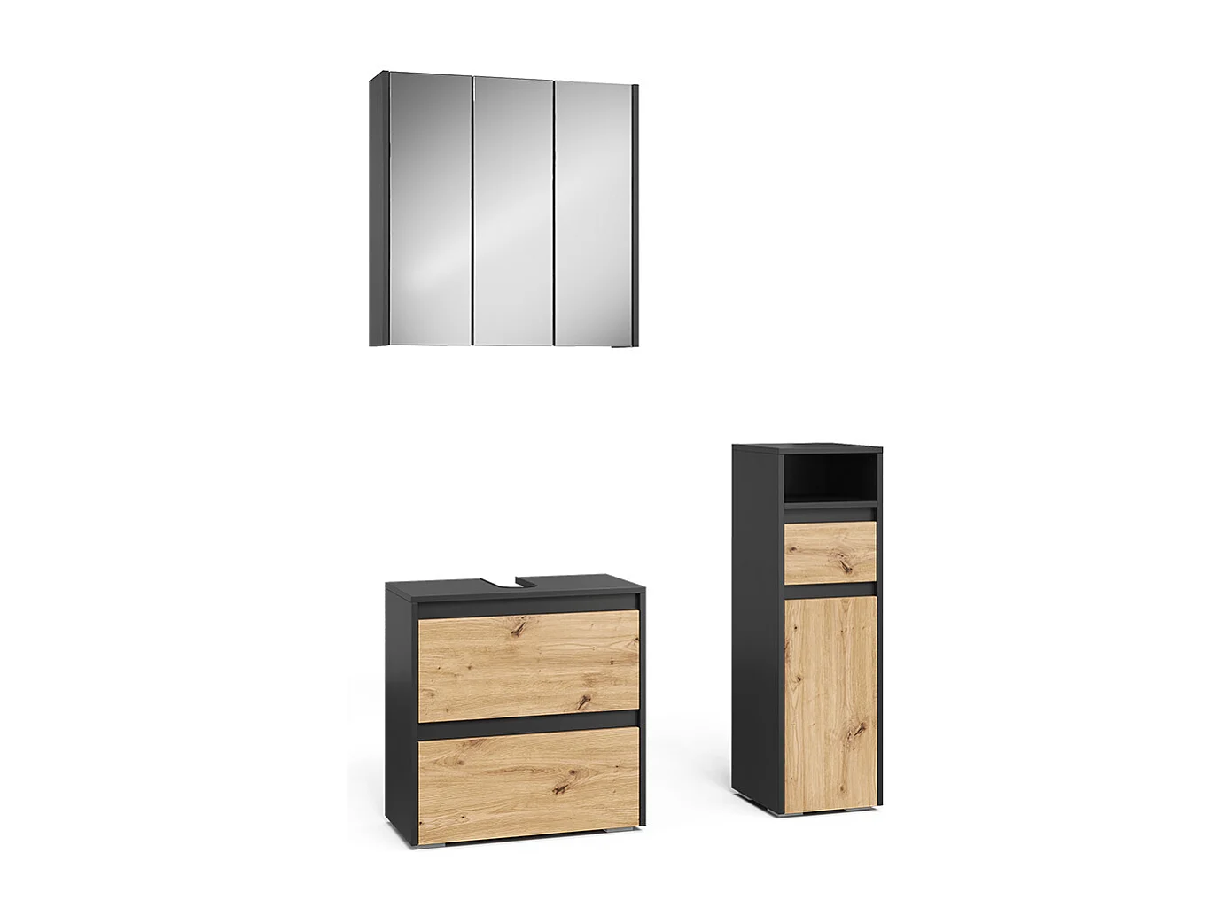 Badmöbel-Set anthrazit/artisan 60.1x30.1x62 majest