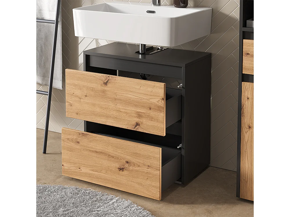 Badmöbel-Set anthrazit/artisan 60.1x30.1x62 majest