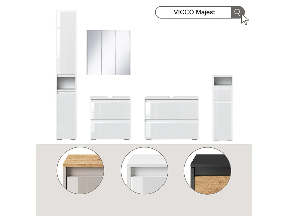 Badmöbel-Set cashmere/artisan 60.1x30.1x62 majest