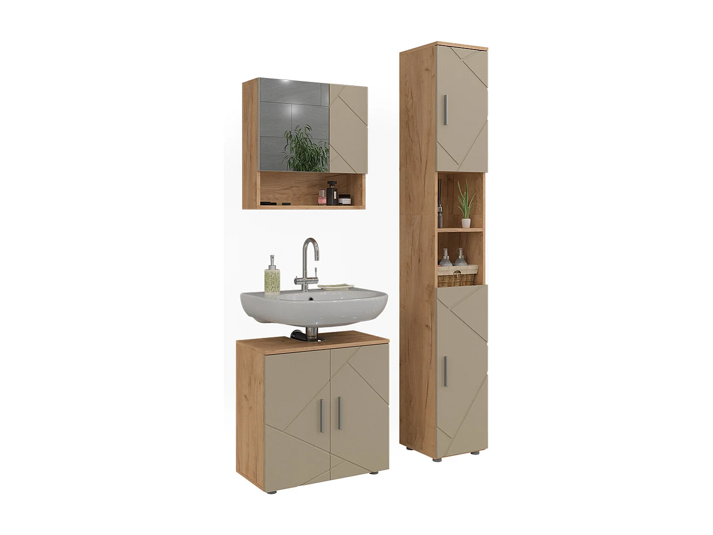 Meubles bain beige 60x30x59 irma