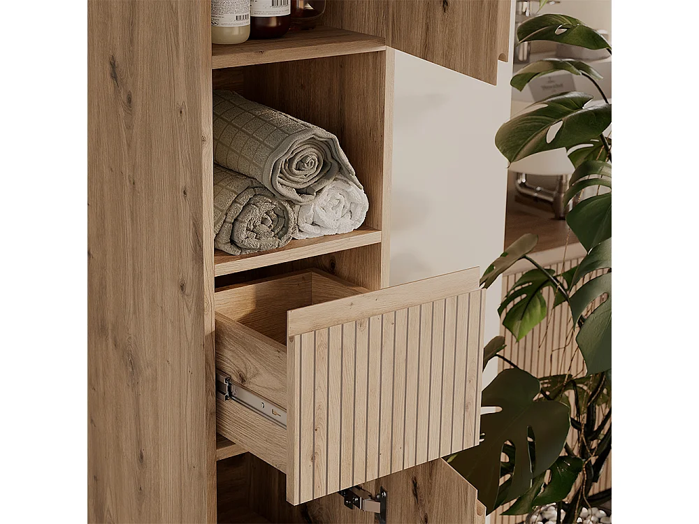 Ensemble de meubles de salle de bain 3 pièces artisan 80x35x58 takumi