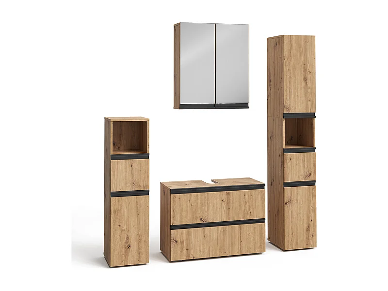 Badkamermeubelset ambachtelijk 30x35x112.6 torren