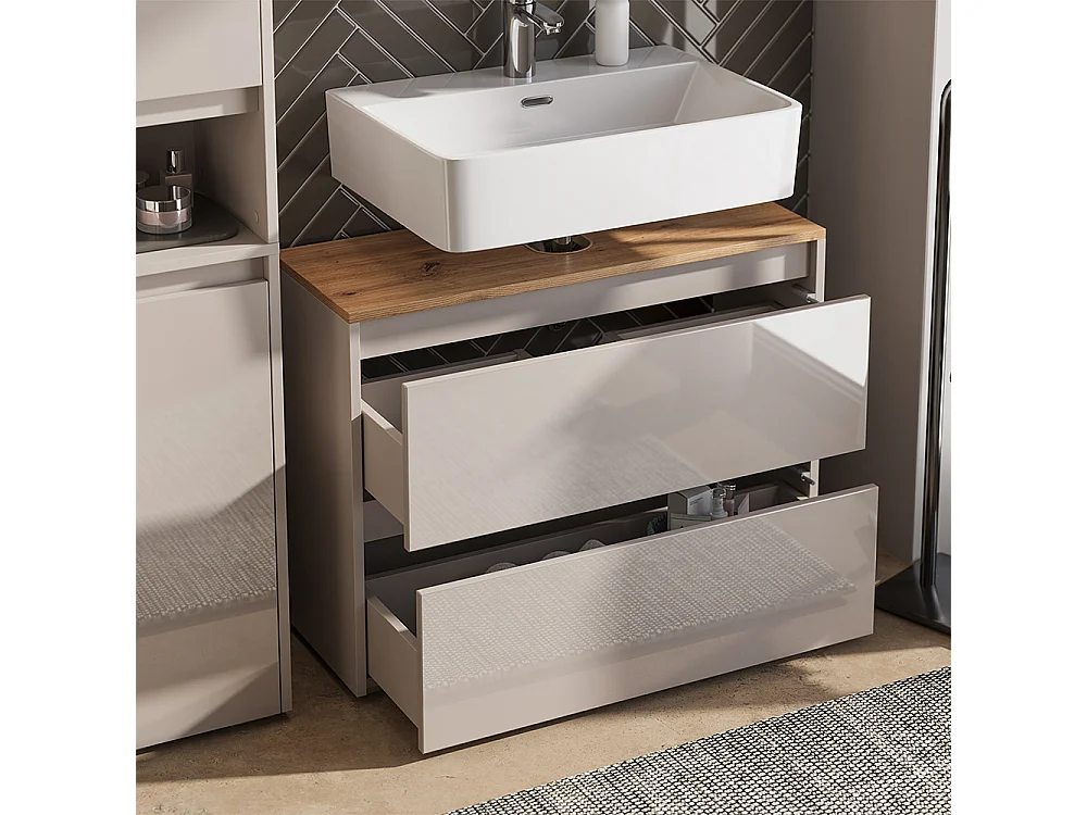 Badmöbel-Set cashmere/artisan 80.1x30.1x62 majest