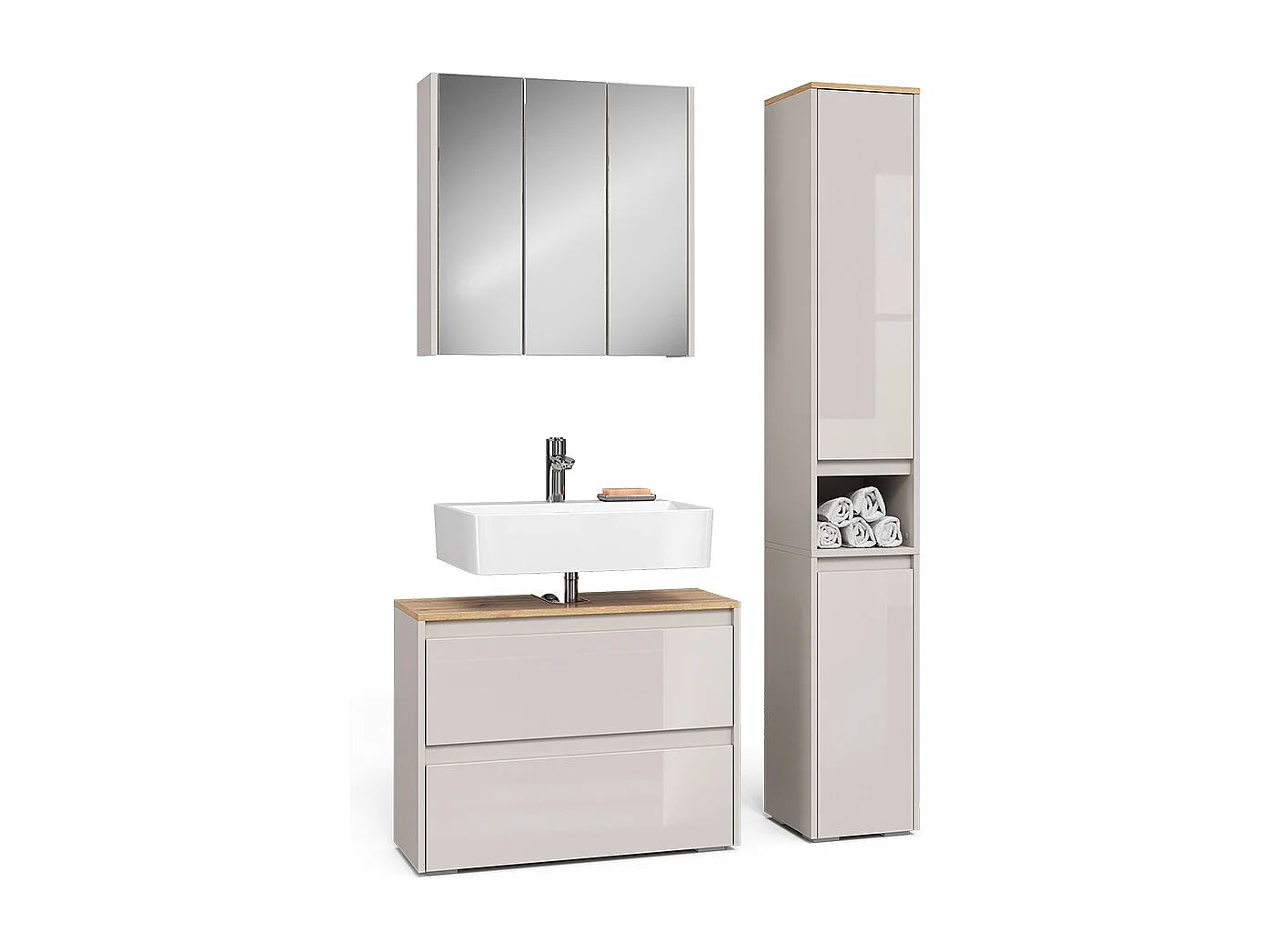 Badmöbel-Set cashmere/artisan 80.1x30.1x62 majest