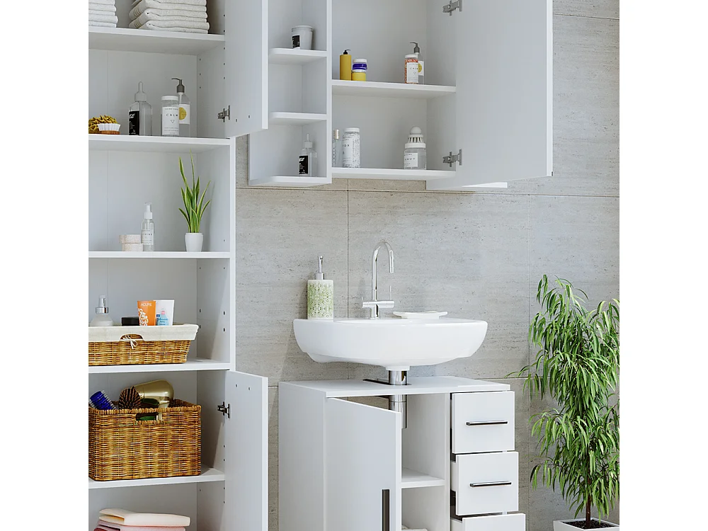 Conjunto de móveis de casa de banho branco 60x33x60 maris