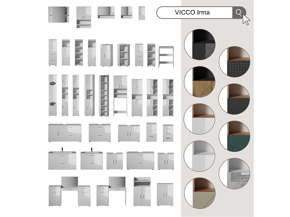 Meubles bain beige 60x30x59 irma