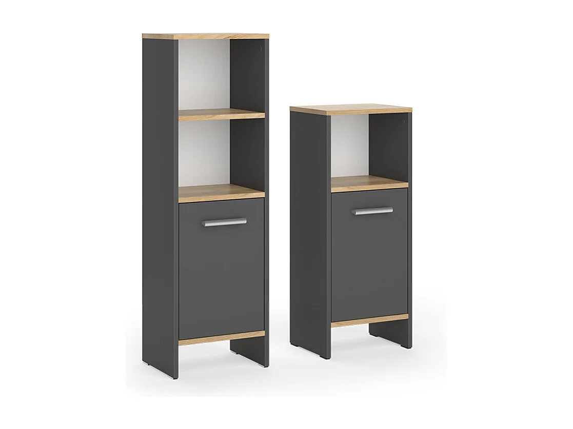 Zestaw mebli łazienkowych antracyt/złoty dąb 33.8x26.3x108.2 karli