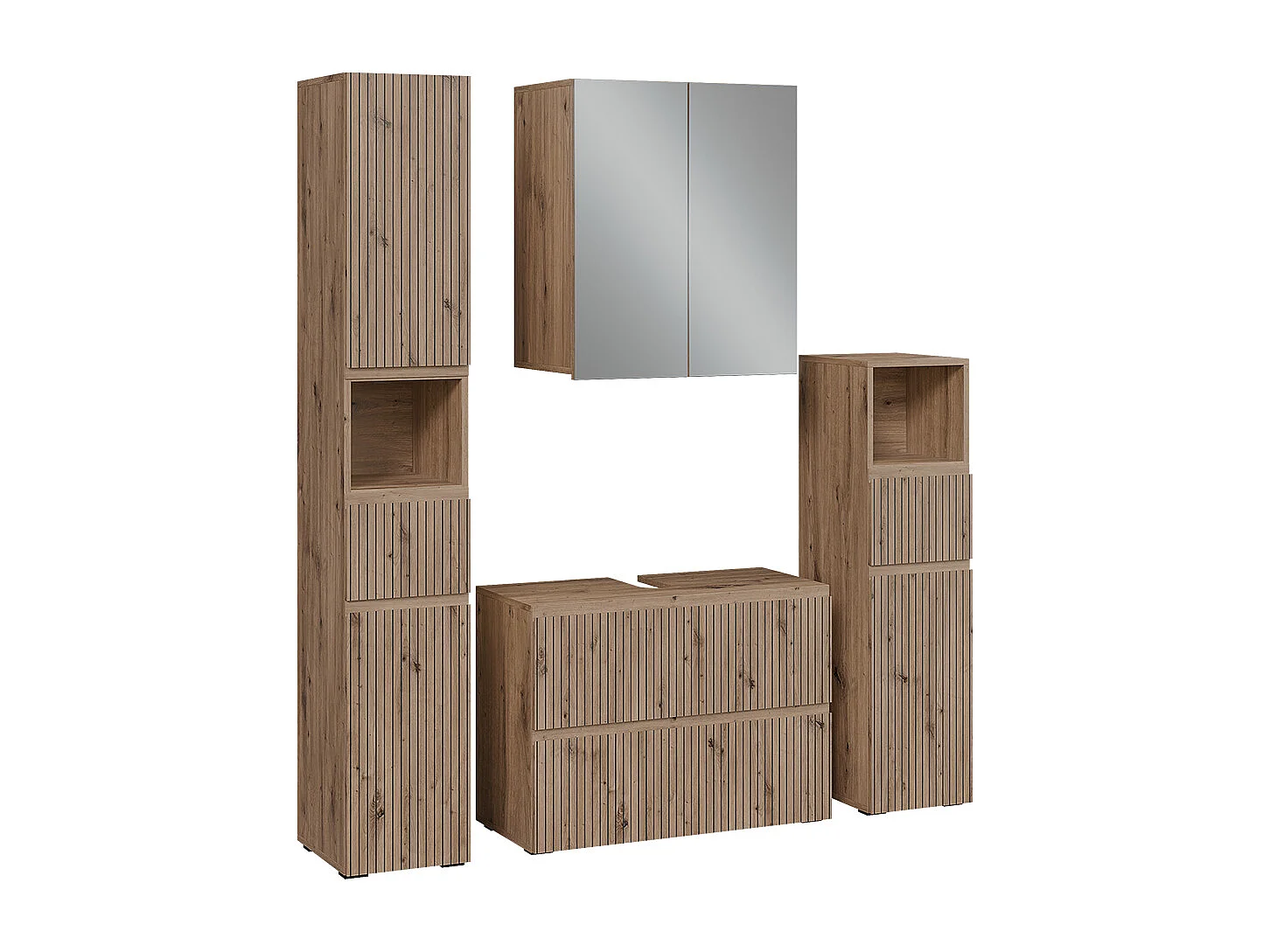 Ensemble de meubles de salle de bain artisan 80x35x58 takumi