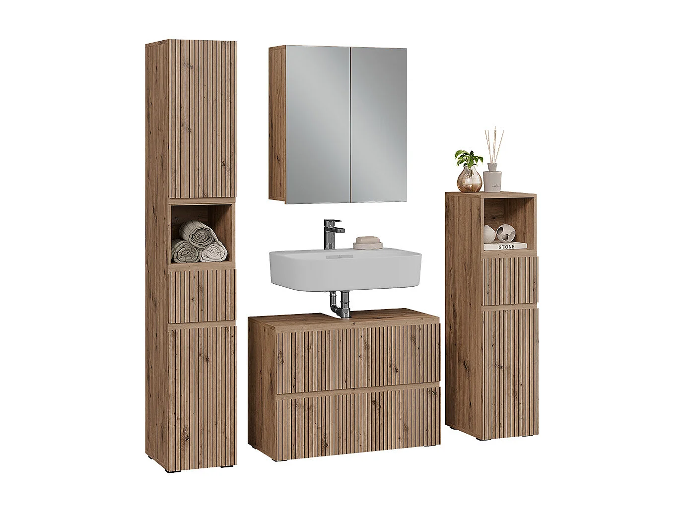 Badmöbel-Set artisan 80x35x58 takumi