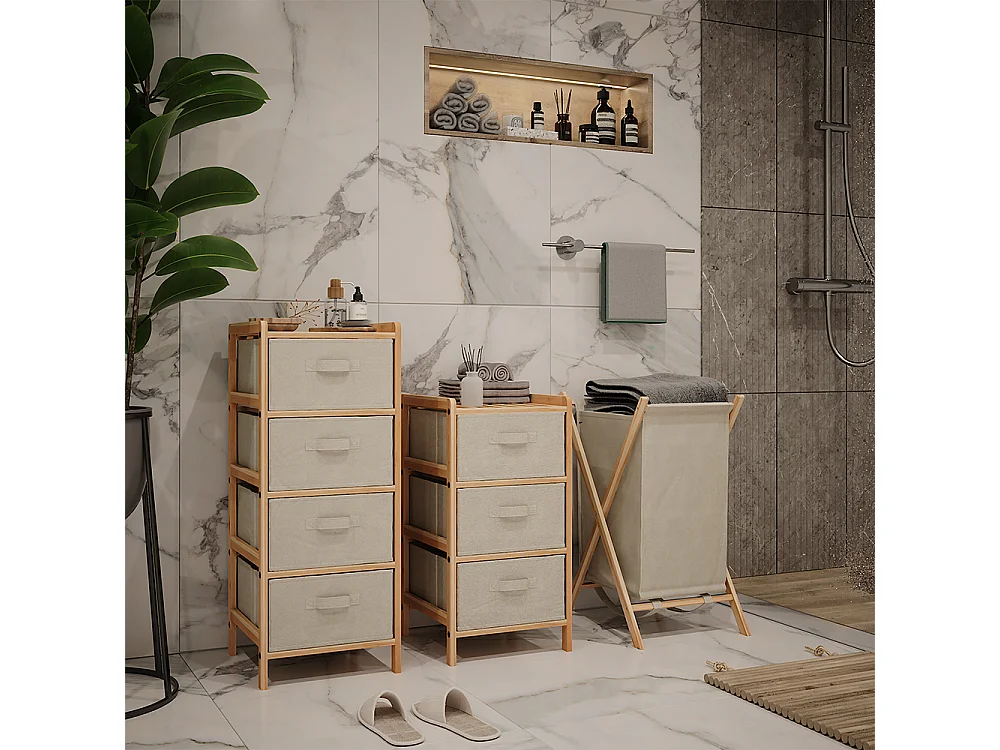 Badkamermeubelset beige 34.5x36.5x86 bruno