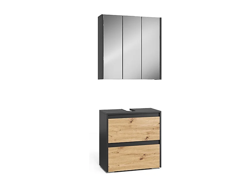 Badmöbel-Set anthrazit/artisan 60.1x30.1x62 majest