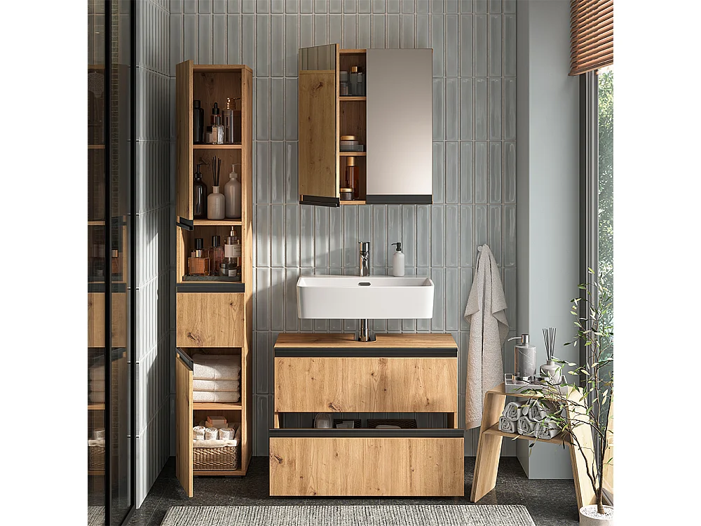 Badkamermeubelset ambachtelijk 80x35x58 torren