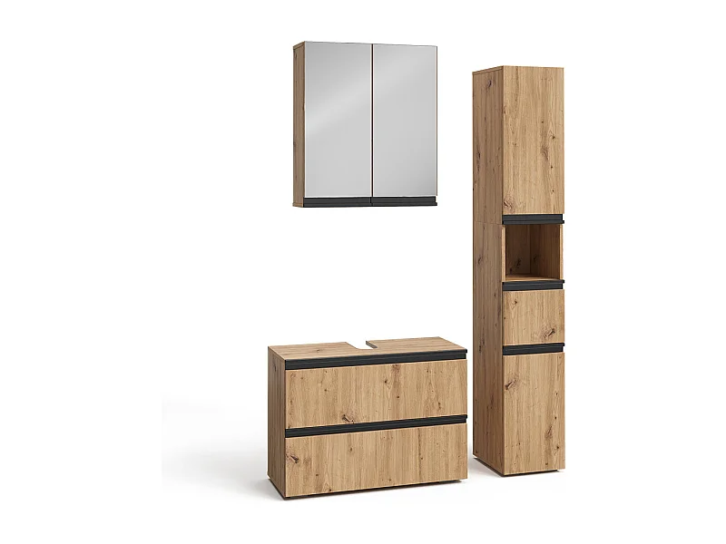 Badkamermeubelset ambachtelijk 80x35x58 torren