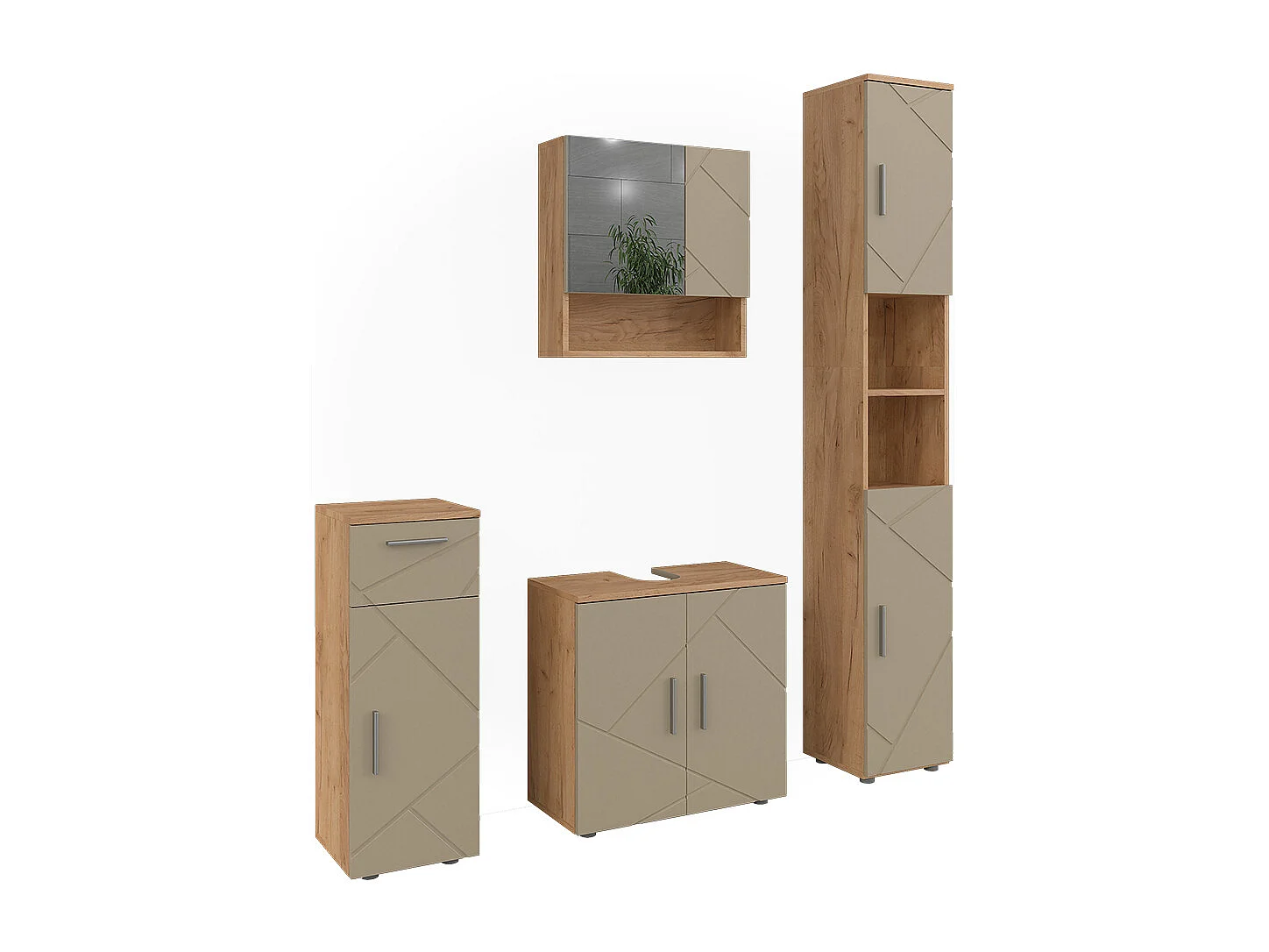 Meubles bain beige 60x30x59 irma